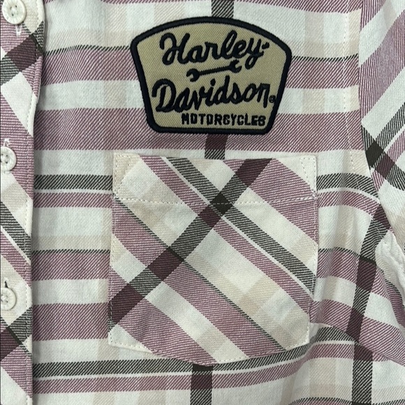 Harley-Davidson Men's Purple Plaid Button-Down Shirt - Picture 10 of 16